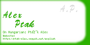 alex ptak business card